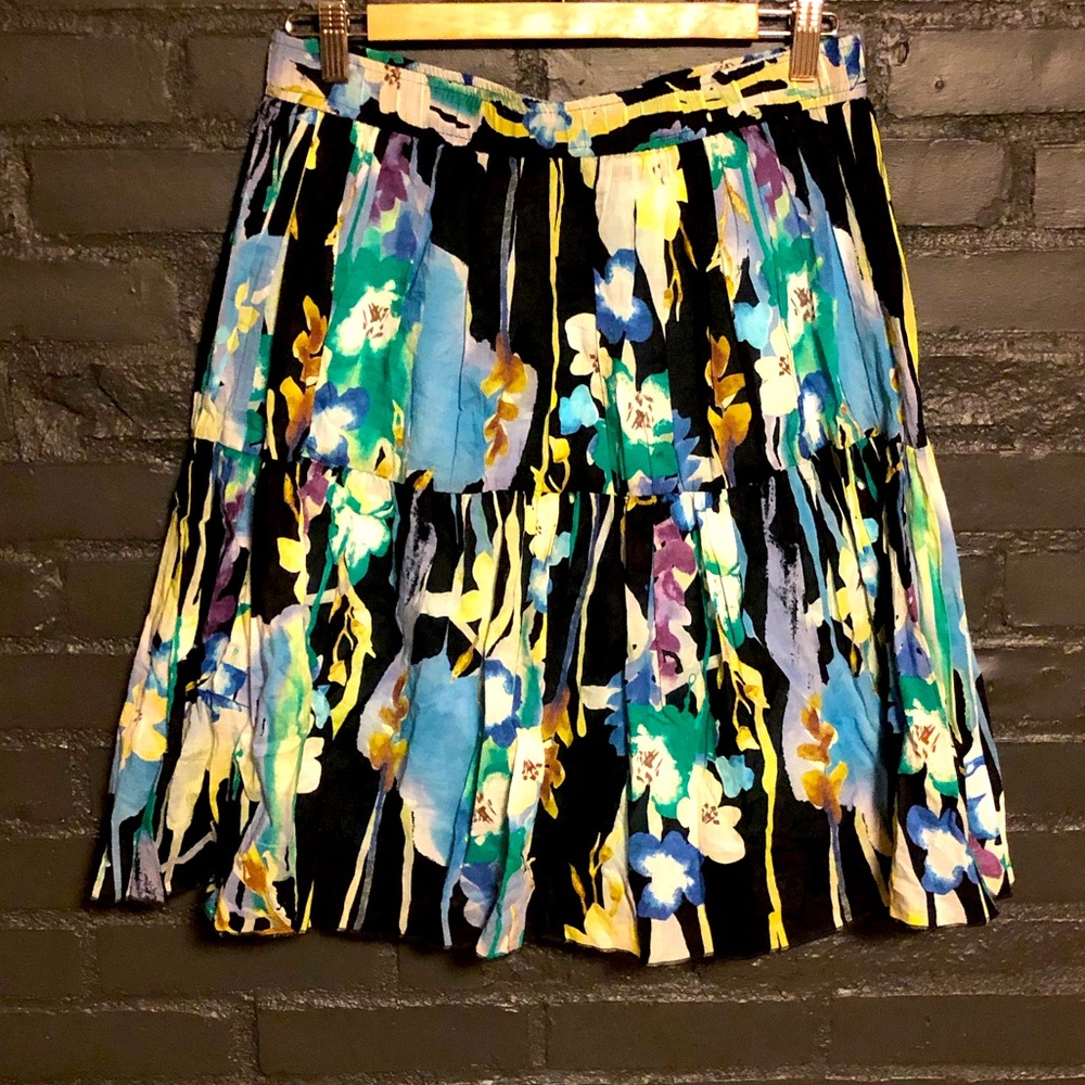 Watercolor Print Skirt